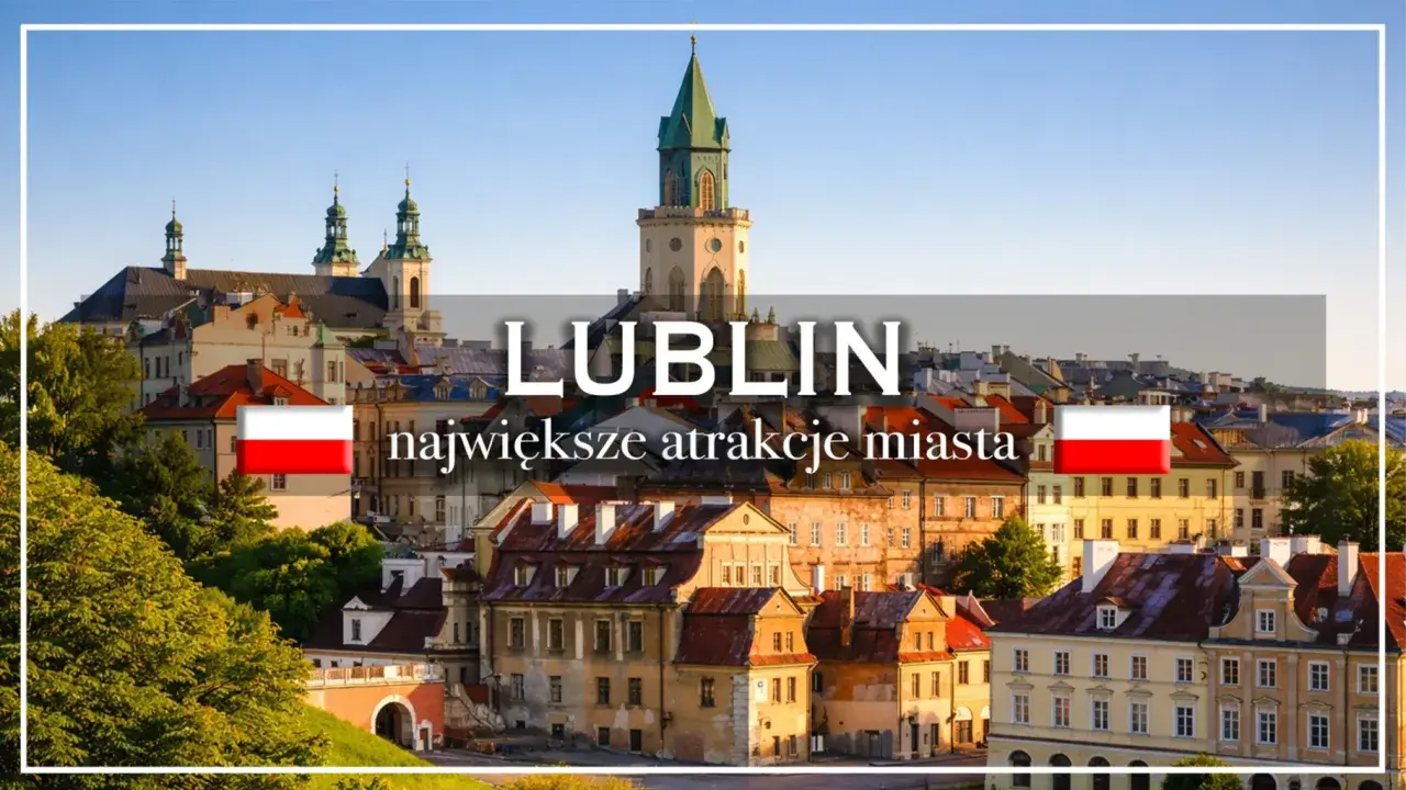 Lublin: odkryj nietypowe atrakcje miasta! Widok na zabytkową starówkę z charakterystyczną wieżą.