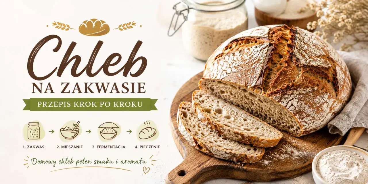 Chleb na zakwasie, przepis babci. Domowy bochenek pełen smaku i aromatu, z chrupiącą skórką i puszystym wnętrzem.