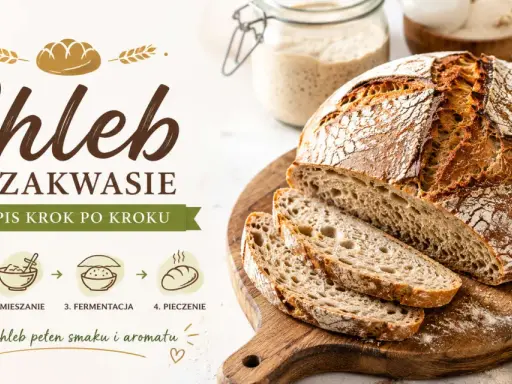 Chleb na zakwasie, przepis babci. Domowy bochenek pełen smaku i aromatu, z chrupiącą skórką i puszystym wnętrzem.