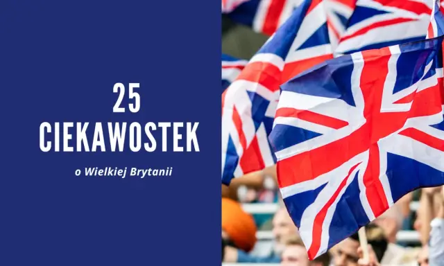 25 ciekawostek o Wielkiej Brytanii. Flagi Wielkiej Brytanii na tle tłumu.