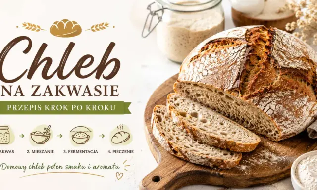 Chleb na zakwasie, przepis babci. Domowy bochenek pełen smaku i aromatu, z chrupiącą skórką i puszystym wnętrzem.