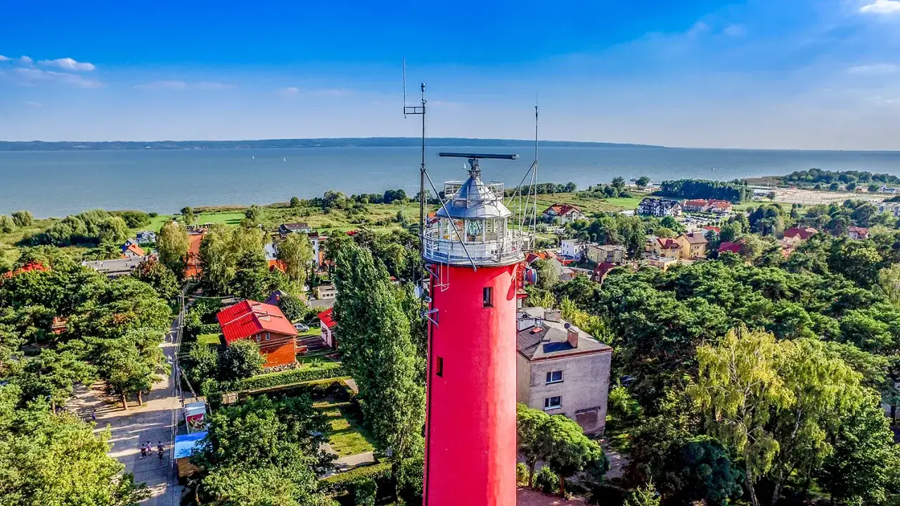 Latarnia Morska Krynica Morska widok panoramiczny